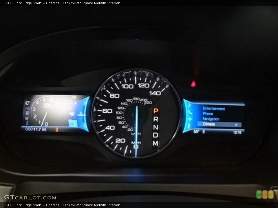 Charcoal Black/Silver Smoke Metallic Interior Gauges for the 2012 Ford Edge Sport #58933962