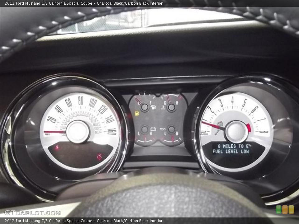 Charcoal Black/Carbon Black Interior Gauges for the 2012 Ford Mustang C/S California Special Coupe #58934313