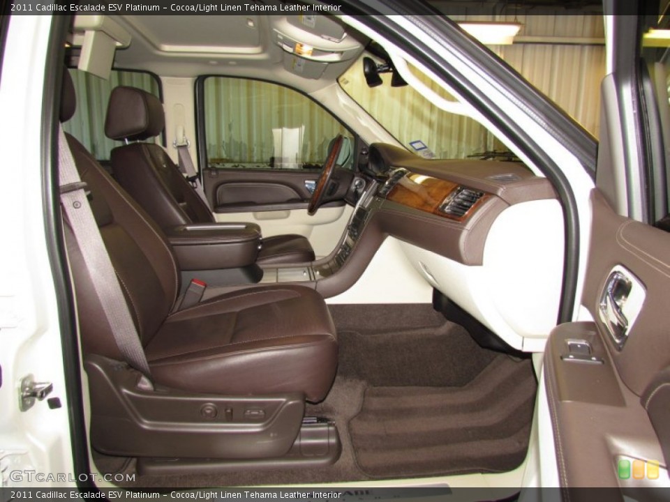 Cocoa/Light Linen Tehama Leather Interior Photo for the 2011 Cadillac Escalade ESV Platinum #58934454