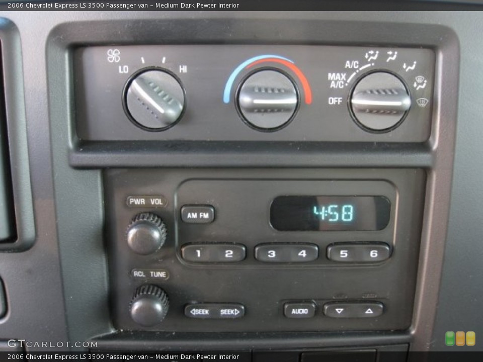 Medium Dark Pewter Interior Controls for the 2006 Chevrolet Express LS 3500 Passenger van #58935426