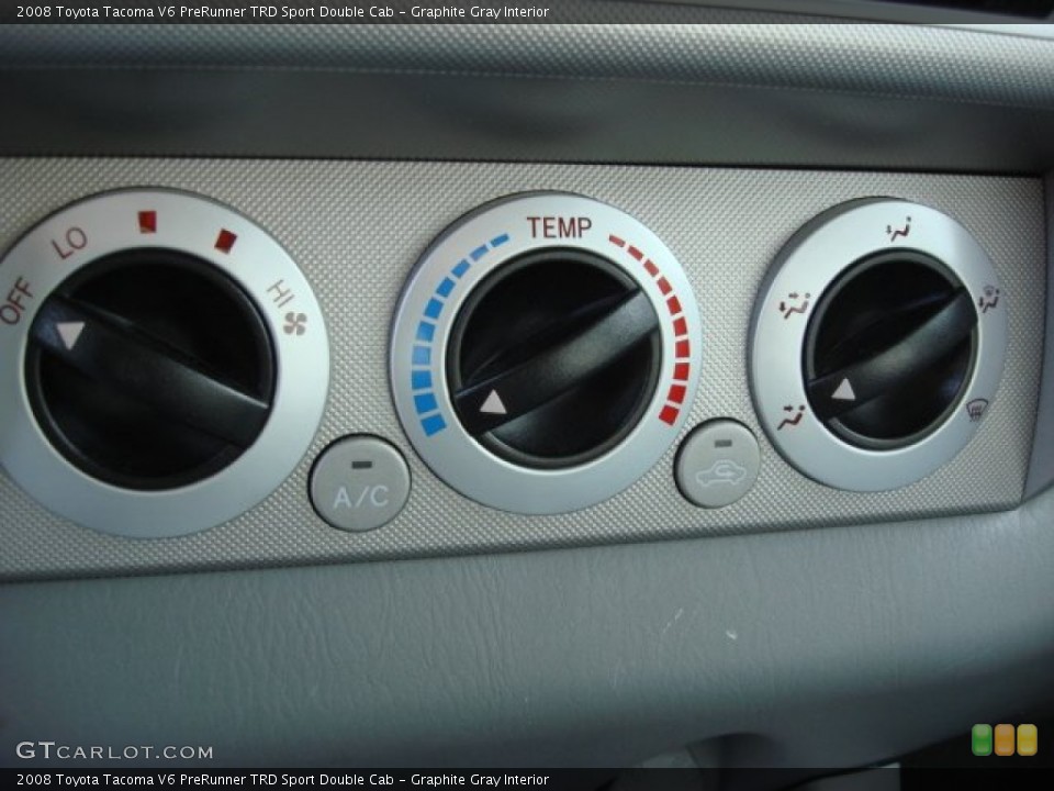 Graphite Gray Interior Controls for the 2008 Toyota Tacoma V6 PreRunner TRD Sport Double Cab #58939383