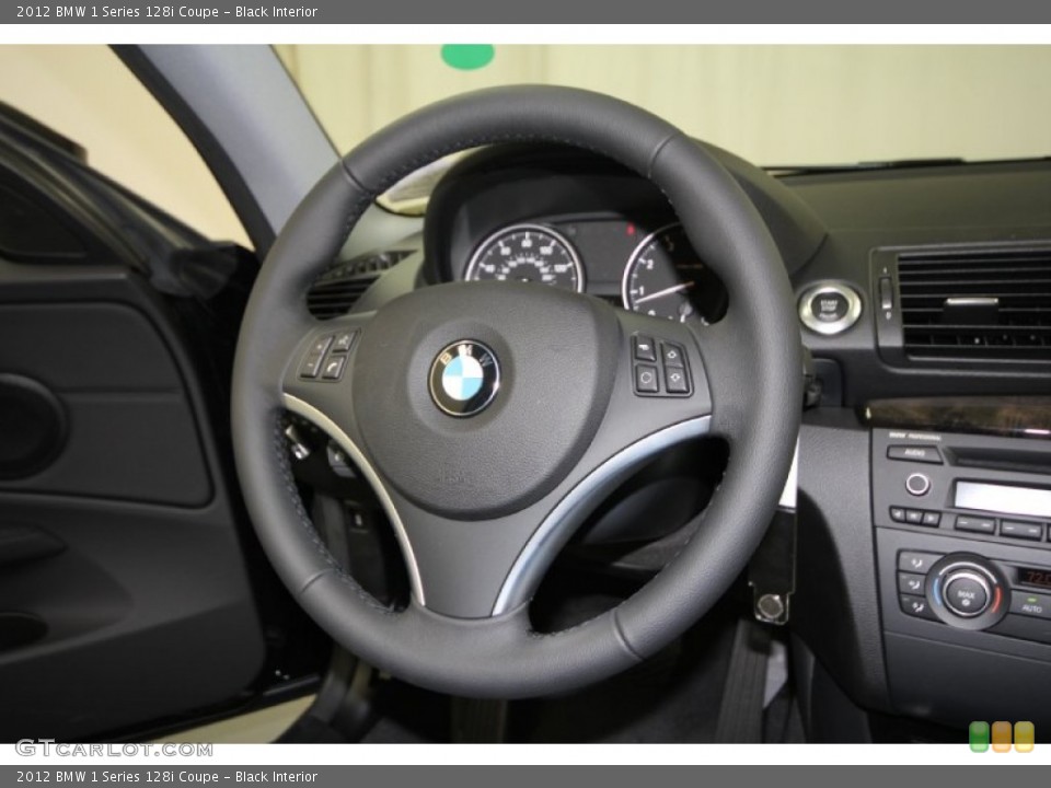 Black Interior Steering Wheel for the 2012 BMW 1 Series 128i Coupe #58941291