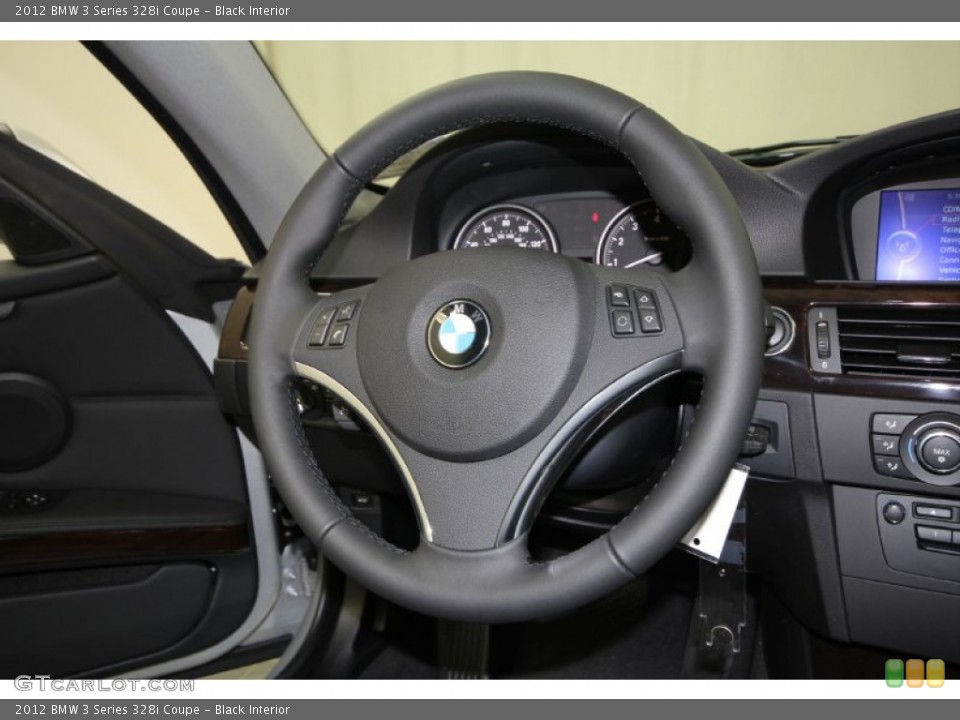 Black Interior Steering Wheel for the 2012 BMW 3 Series 328i Coupe #58942527