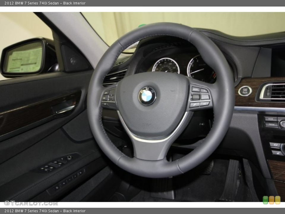 Black Interior Steering Wheel for the 2012 BMW 7 Series 740i Sedan #58944015