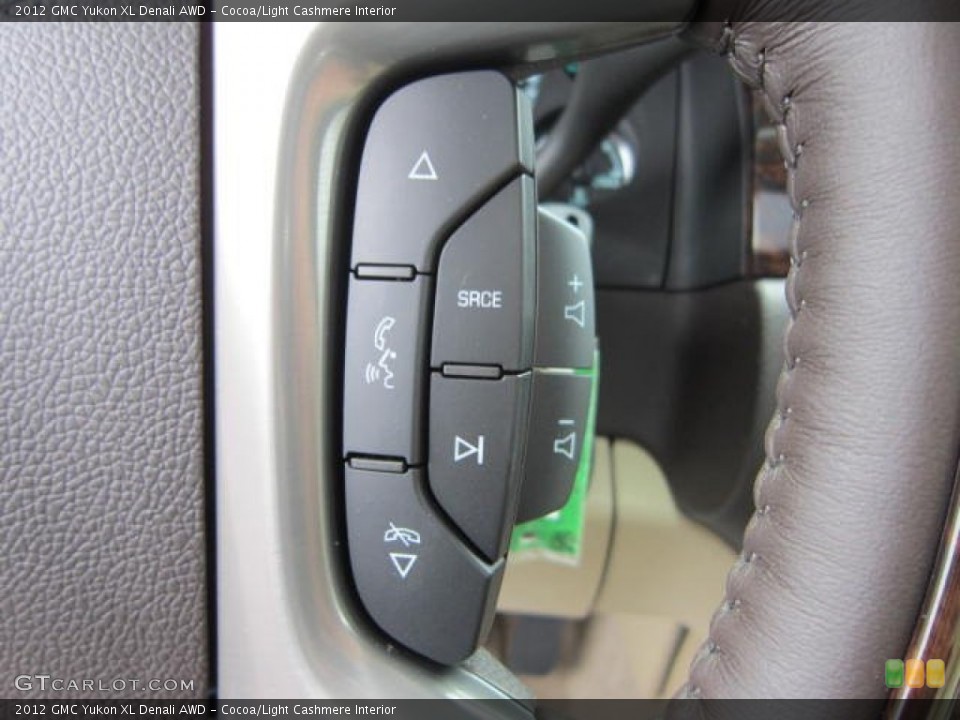 Cocoa/Light Cashmere Interior Controls for the 2012 GMC Yukon XL Denali AWD #58947264