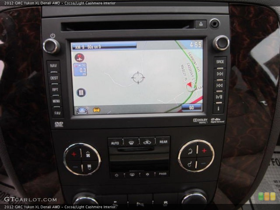 Cocoa/Light Cashmere Interior Navigation for the 2012 GMC Yukon XL Denali AWD #58947282