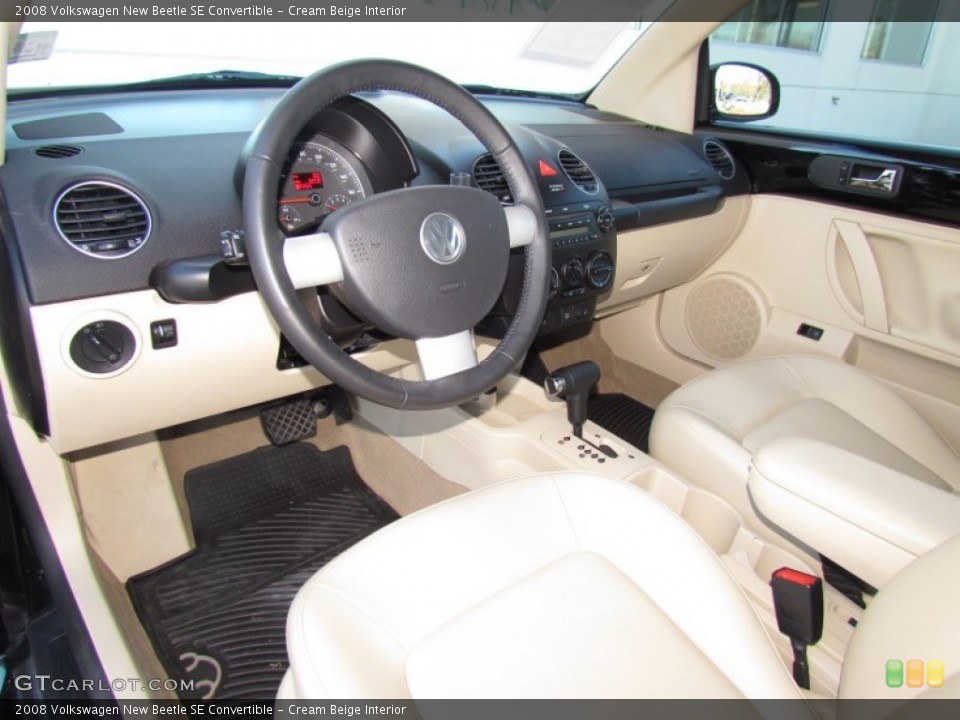 Cream Beige Interior Photo for the 2008 Volkswagen New Beetle SE Convertible #58948068