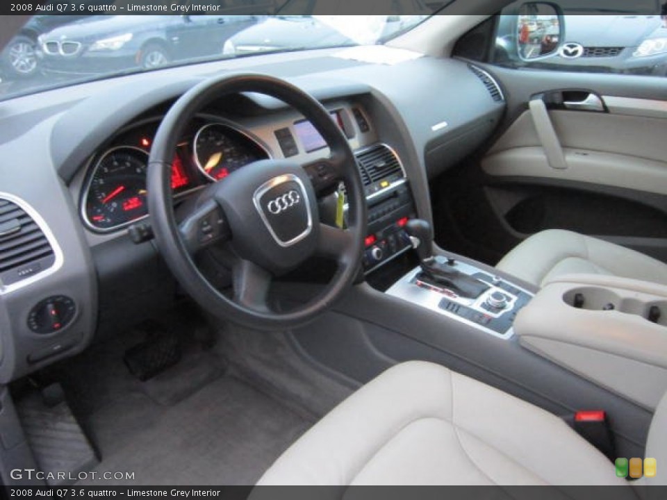 Limestone Grey 2008 Audi Q7 Interiors