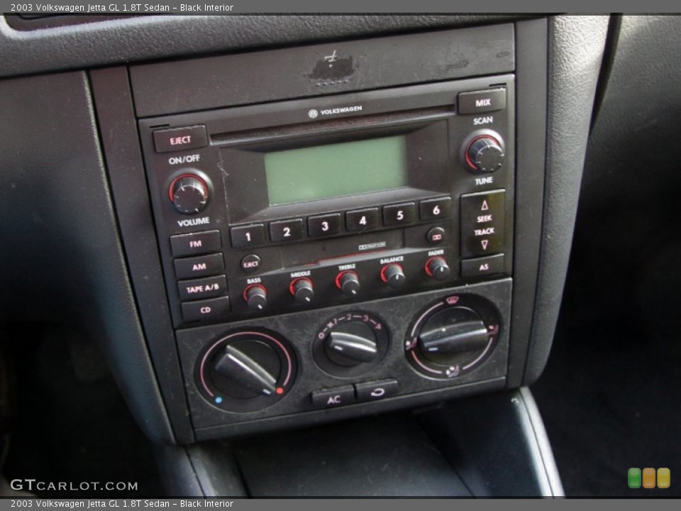 Black Interior Controls for the 2003 Volkswagen Jetta GL 1.8T Sedan #58955574