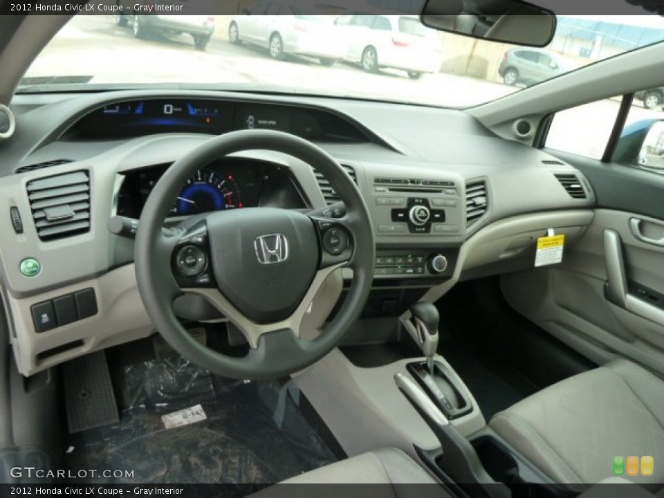 Gray Interior Photo for the 2012 Honda Civic LX Coupe #58956087