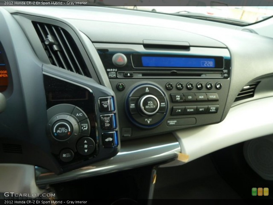 Gray Interior Controls for the 2012 Honda CR-Z EX Sport Hybrid #58956312