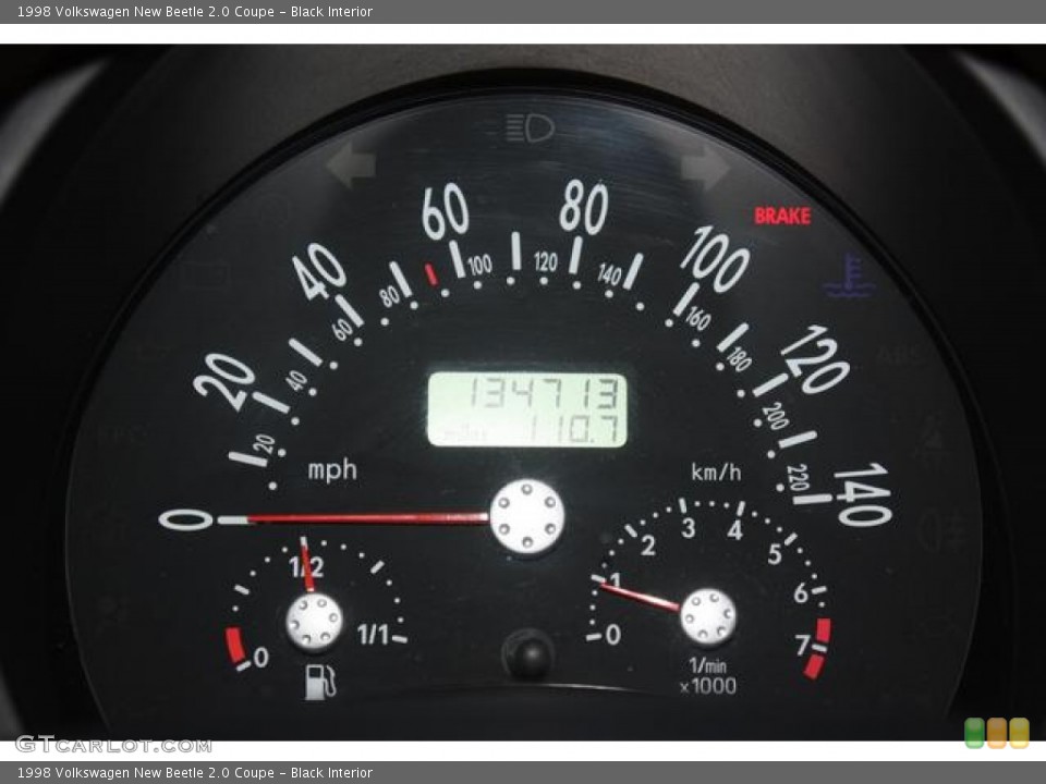 Black Interior Gauges for the 1998 Volkswagen New Beetle 2.0 Coupe #58956315