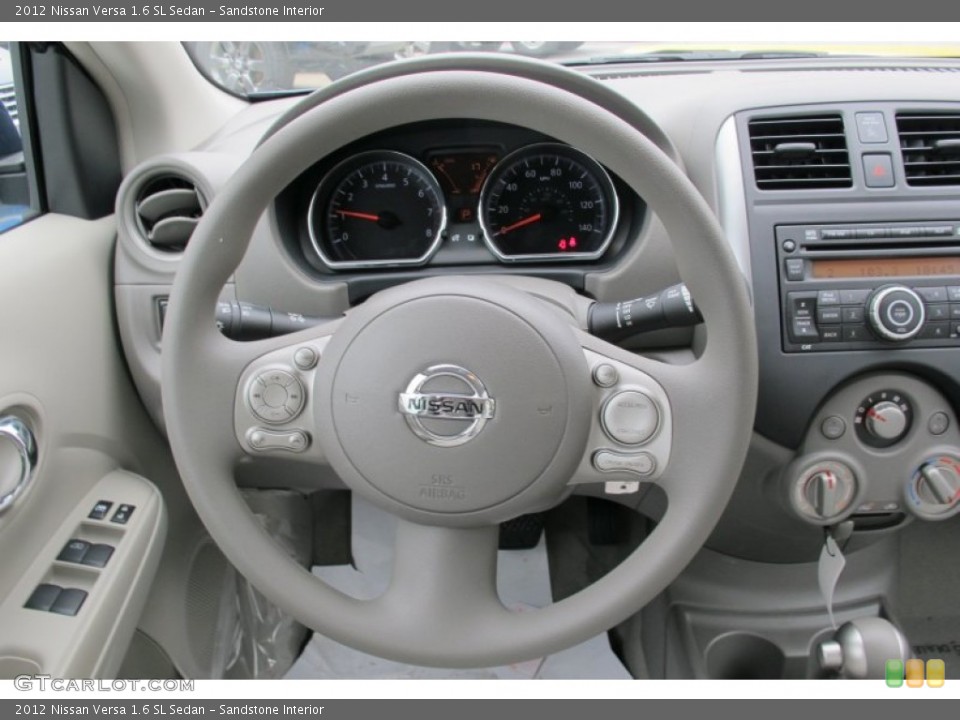 Sandstone Interior Steering Wheel for the 2012 Nissan Versa 1.6 SL Sedan #58958589