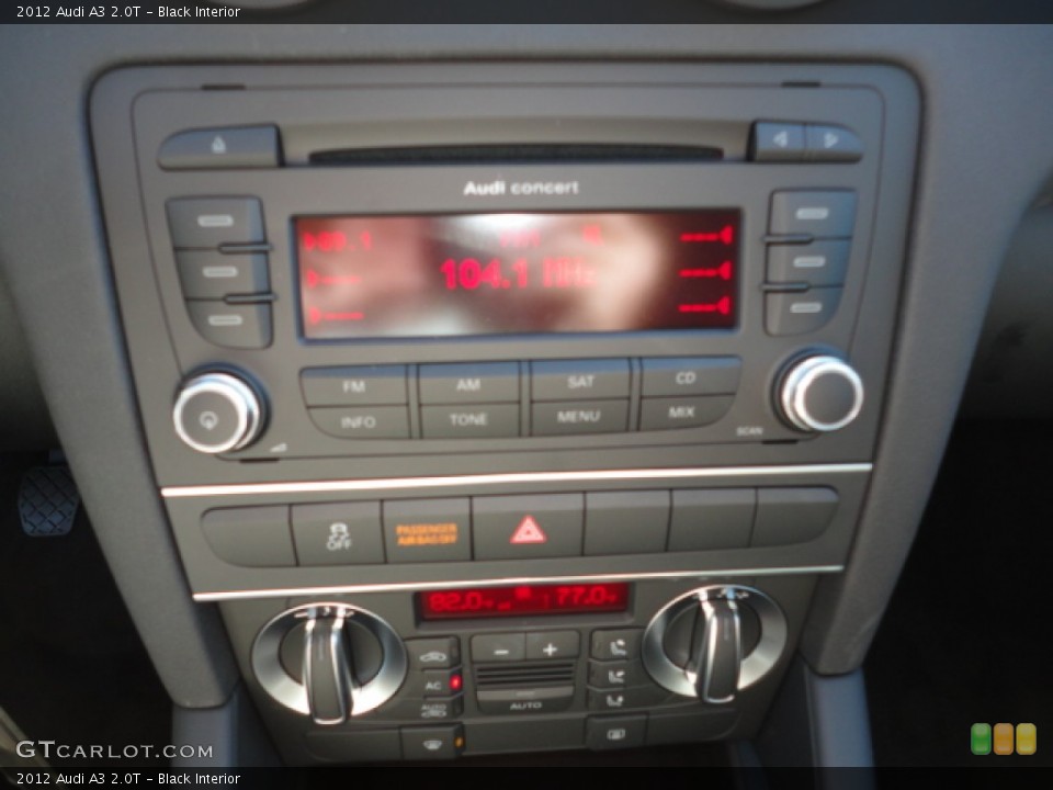Black Interior Controls for the 2012 Audi A3 2.0T #58959738