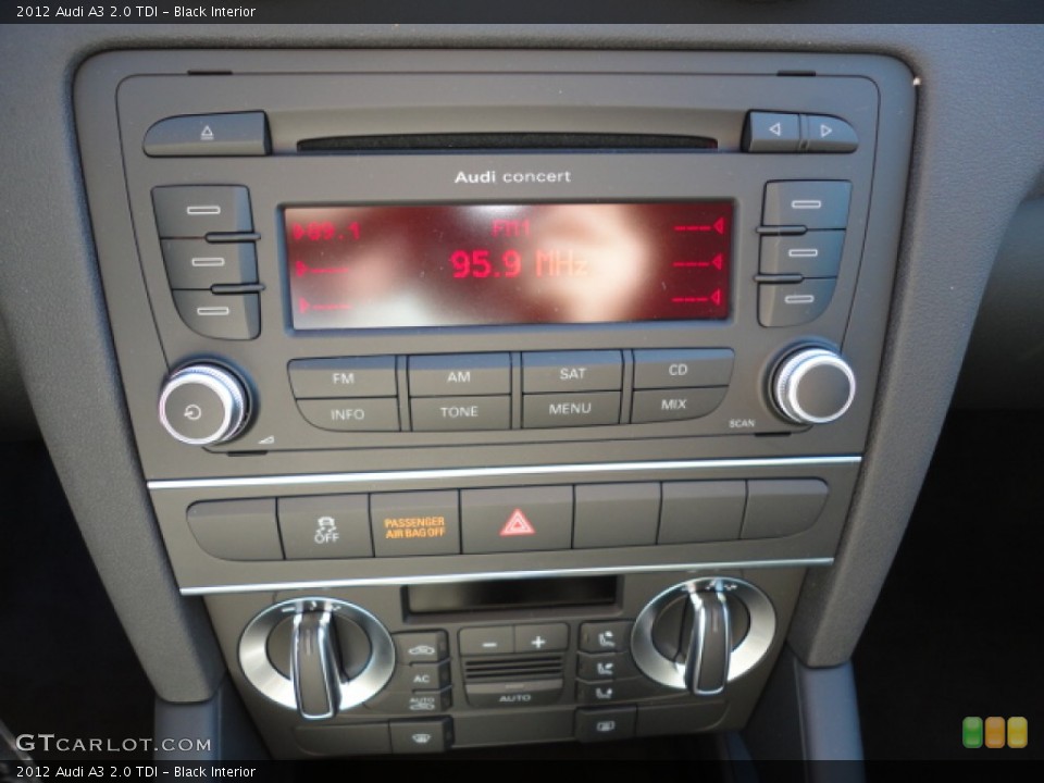 Black Interior Controls for the 2012 Audi A3 2.0 TDI #58959848