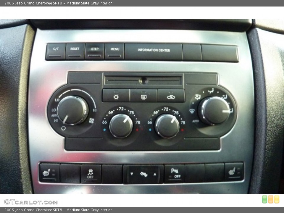 Medium Slate Gray Interior Controls for the 2006 Jeep Grand Cherokee SRT8 #58960218