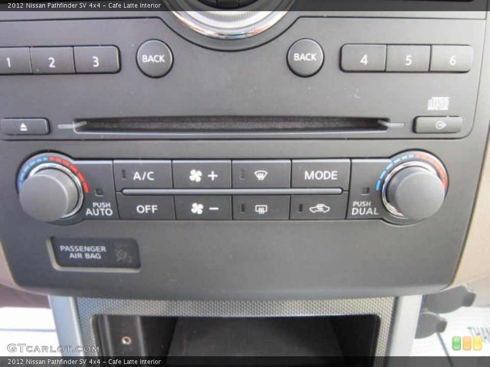 Cafe Latte Interior Controls for the 2012 Nissan Pathfinder SV 4x4 #58961097