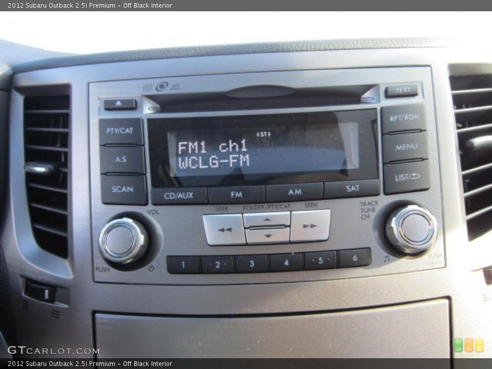 Off Black Interior Audio System for the 2012 Subaru Outback 2.5i Premium #58961961