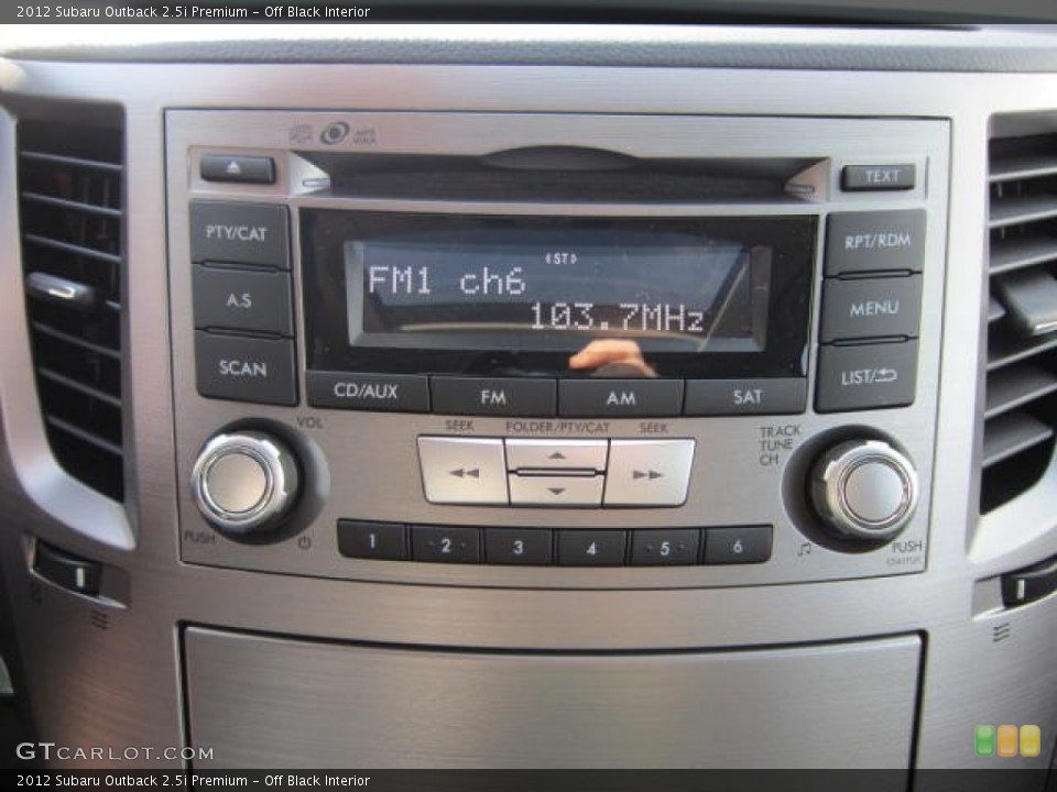 Off Black Interior Audio System for the 2012 Subaru Outback 2.5i Premium #58962345