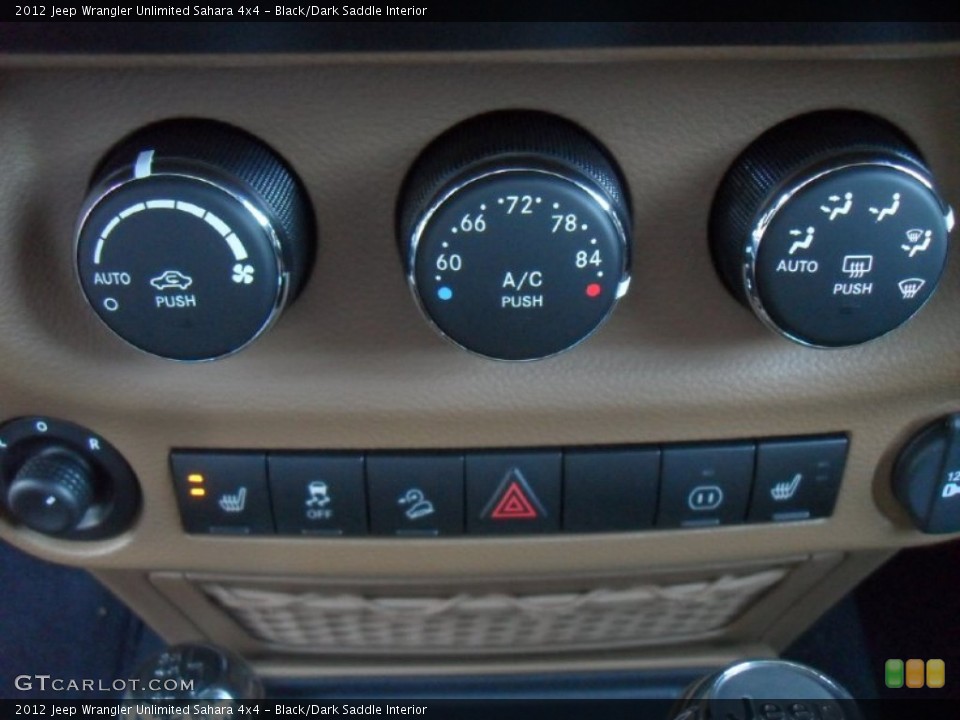 Black/Dark Saddle Interior Controls for the 2012 Jeep Wrangler Unlimited Sahara 4x4 #58965450