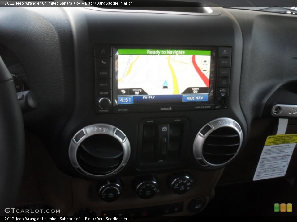 Black/Dark Saddle Interior Navigation for the 2012 Jeep Wrangler Unlimited Sahara 4x4 #58965456