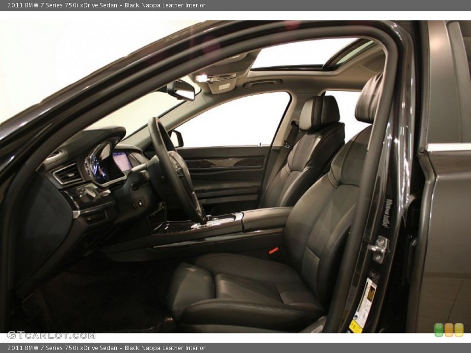 Black Nappa Leather Interior Photo for the 2011 BMW 7 Series 750i xDrive Sedan #58966668
