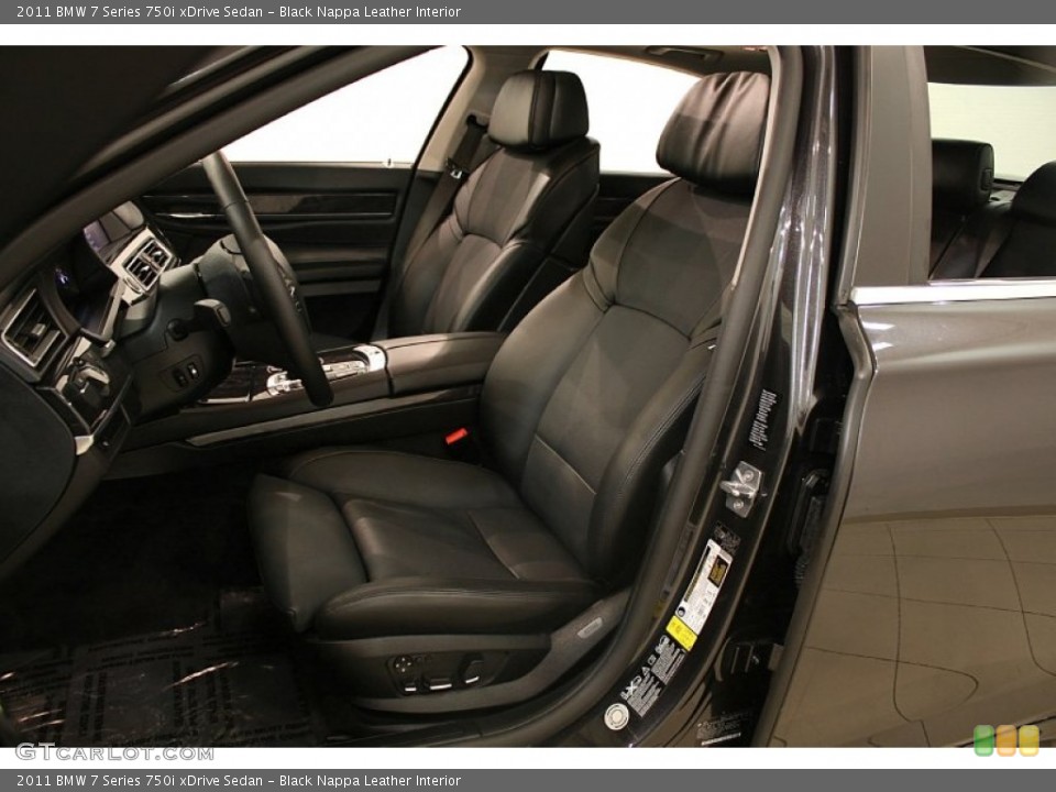 Black Nappa Leather Interior Photo for the 2011 BMW 7 Series 750i xDrive Sedan #58966674