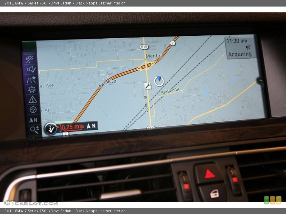 Black Nappa Leather Interior Navigation for the 2011 BMW 7 Series 750i xDrive Sedan #58966731