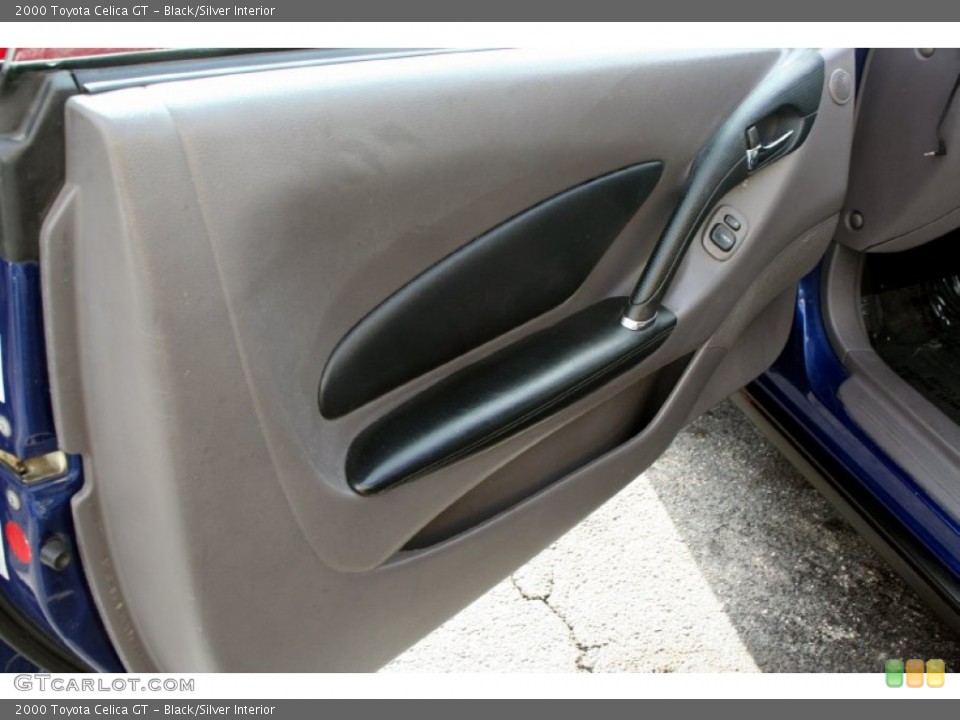 Black/Silver Interior Door Panel for the 2000 Toyota Celica GT #58968327