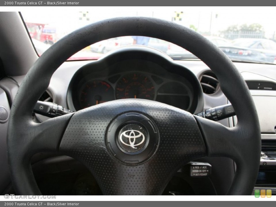 Black/Silver Interior Steering Wheel for the 2000 Toyota Celica GT #58968432