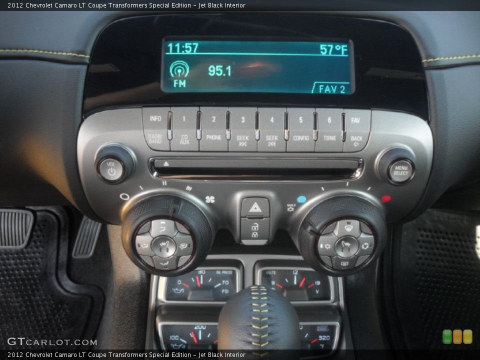 Jet Black Interior Controls for the 2012 Chevrolet Camaro LT Coupe Transformers Special Edition #58970506