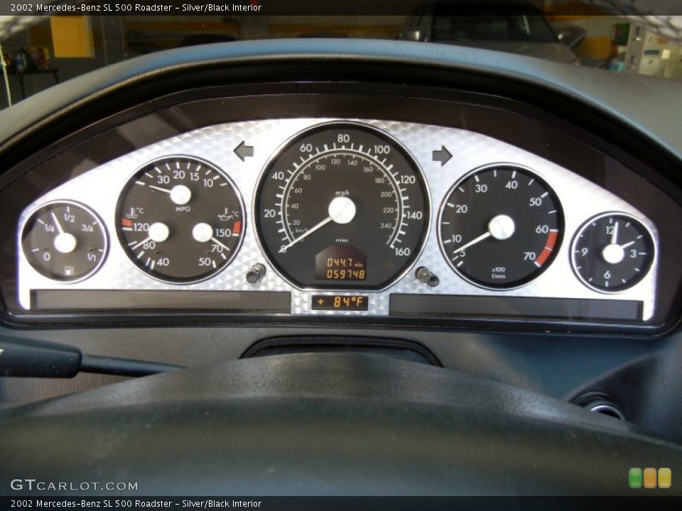 Silver/Black Interior Gauges for the 2002 Mercedes-Benz SL 500 Roadster #58972850