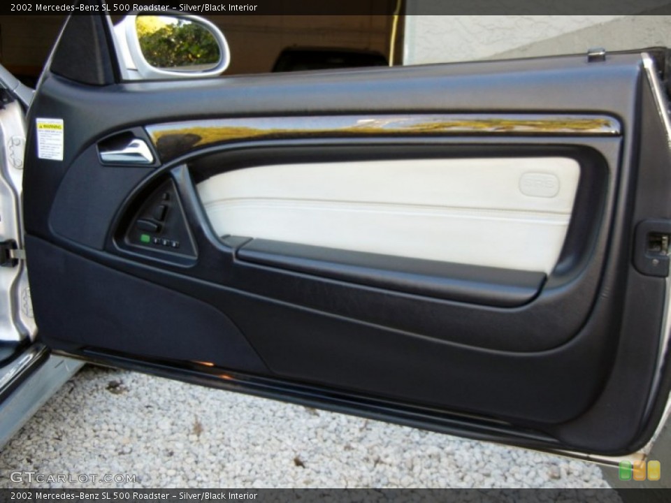 Silver/Black Interior Door Panel for the 2002 Mercedes-Benz SL 500 Roadster #58972906