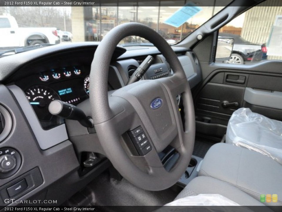 Steel Gray Interior Steering Wheel for the 2012 Ford F150 XL Regular Cab #58976830