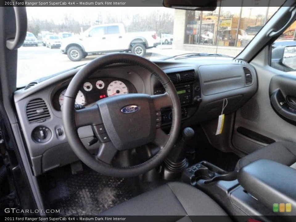 Medium Dark Flint Interior Dashboard for the 2011 Ford Ranger Sport SuperCab 4x4 #58977721