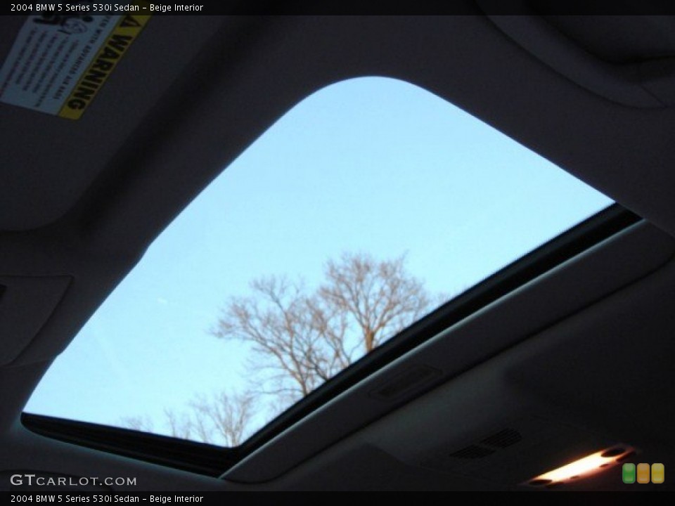 Beige Interior Sunroof for the 2004 BMW 5 Series 530i Sedan #58978288