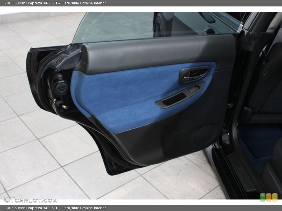 Black/Blue Ecsaine Interior Door Panel for the 2005 Subaru Impreza WRX STi #58982236