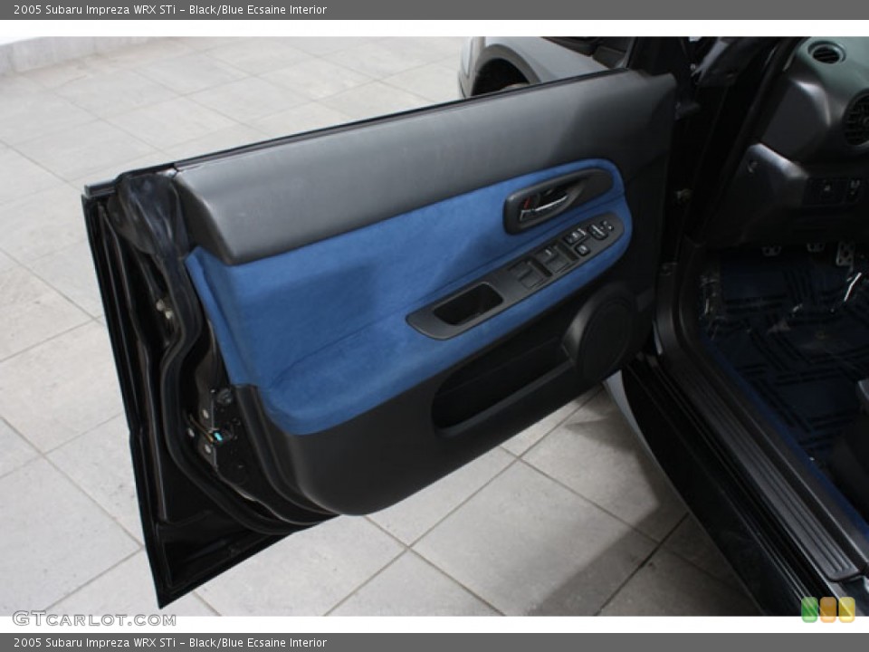 Black/Blue Ecsaine Interior Door Panel for the 2005 Subaru Impreza WRX STi #58982250