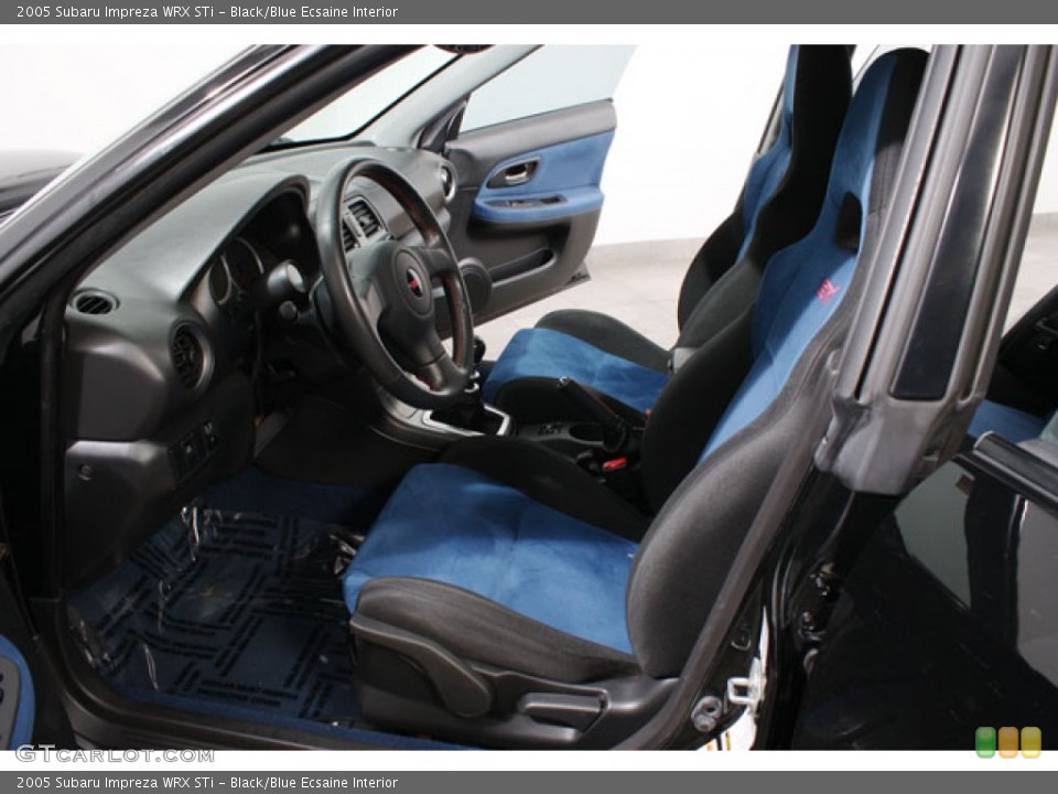 Black/Blue Ecsaine Interior Photo for the 2005 Subaru Impreza WRX STi #58982268