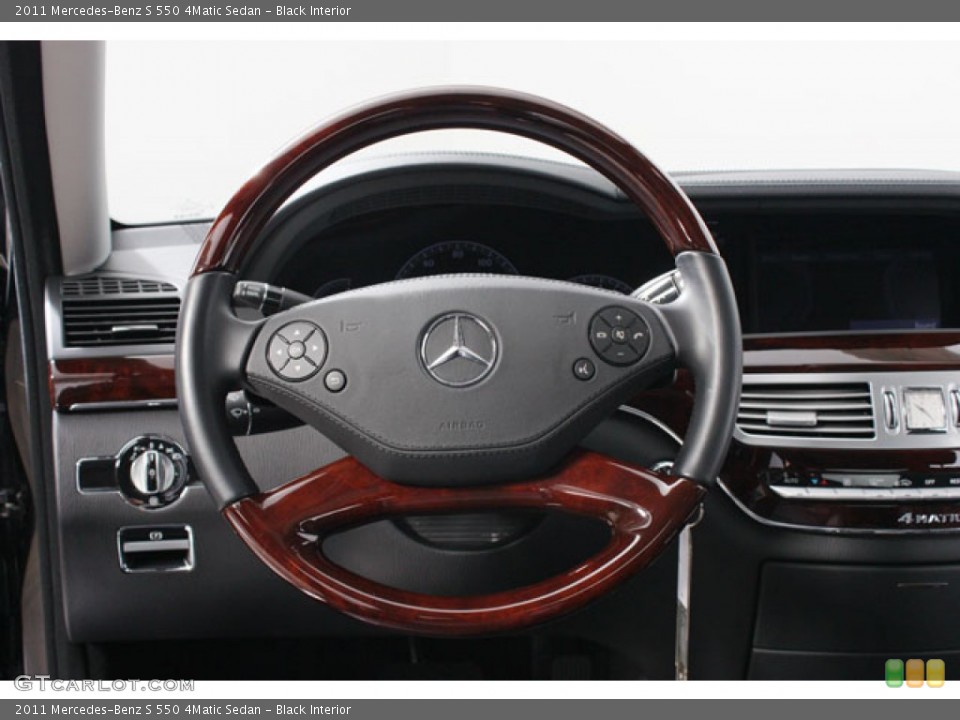 Black Interior Steering Wheel for the 2011 Mercedes-Benz S 550 4Matic Sedan #58982677