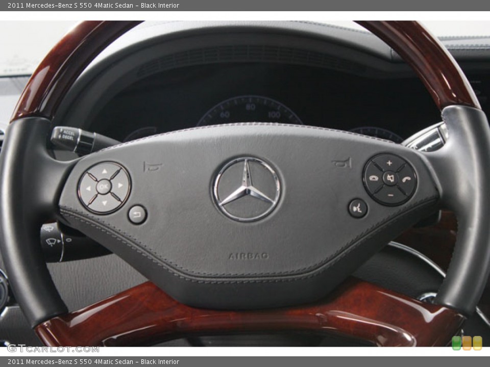 Black Interior Steering Wheel for the 2011 Mercedes-Benz S 550 4Matic Sedan #58982686