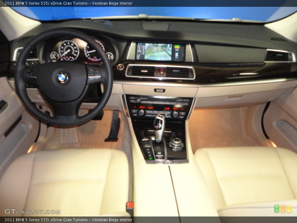 Venetian Beige Interior Dashboard for the 2011 BMW 5 Series 535i xDrive Gran Turismo #58984275
