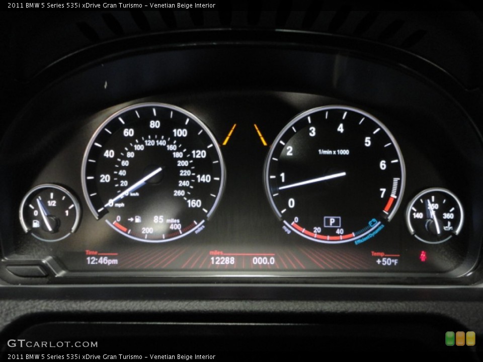 Venetian Beige Interior Gauges for the 2011 BMW 5 Series 535i xDrive Gran Turismo #58984285