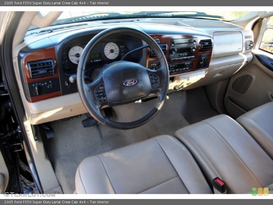 Tan Interior Prime Interior for the 2005 Ford F350 Super Duty Lariat Crew Cab 4x4 #58986247