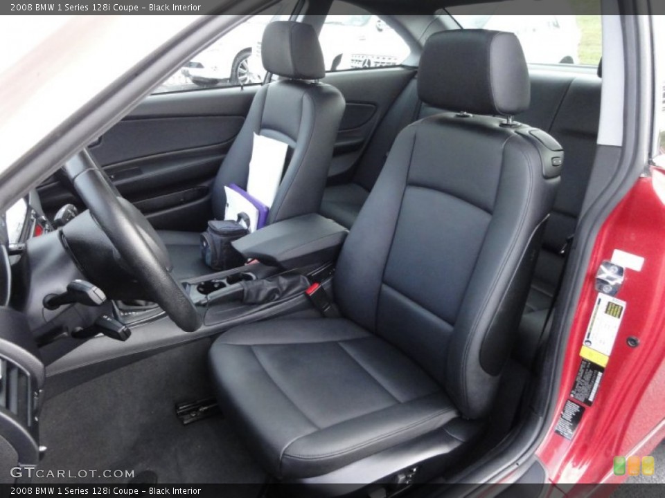 Black Interior Photo for the 2008 BMW 1 Series 128i Coupe #58987603