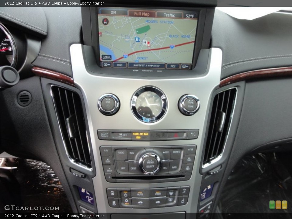 Ebony/Ebony Interior Controls for the 2012 Cadillac CTS 4 AWD Coupe #58988002