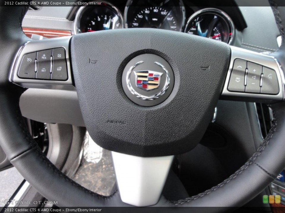 Ebony/Ebony Interior Steering Wheel for the 2012 Cadillac CTS 4 AWD Coupe #58988009
