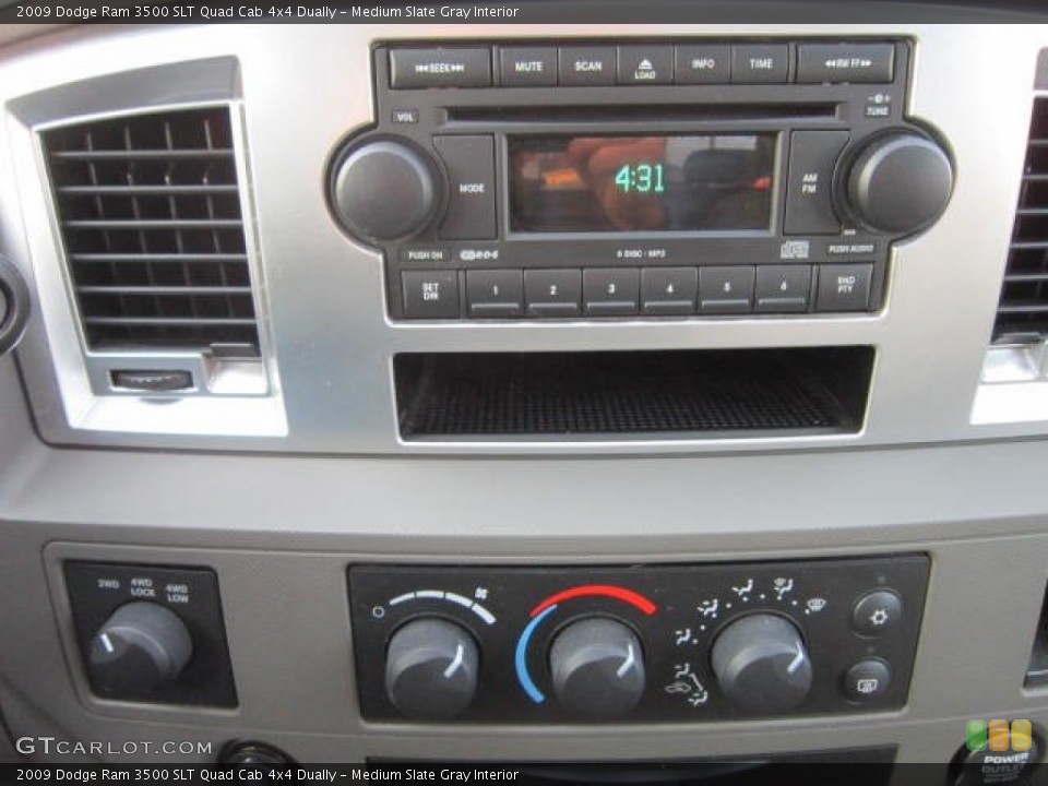 Medium Slate Gray Interior Controls for the 2009 Dodge Ram 3500 SLT Quad Cab 4x4 Dually #58988026