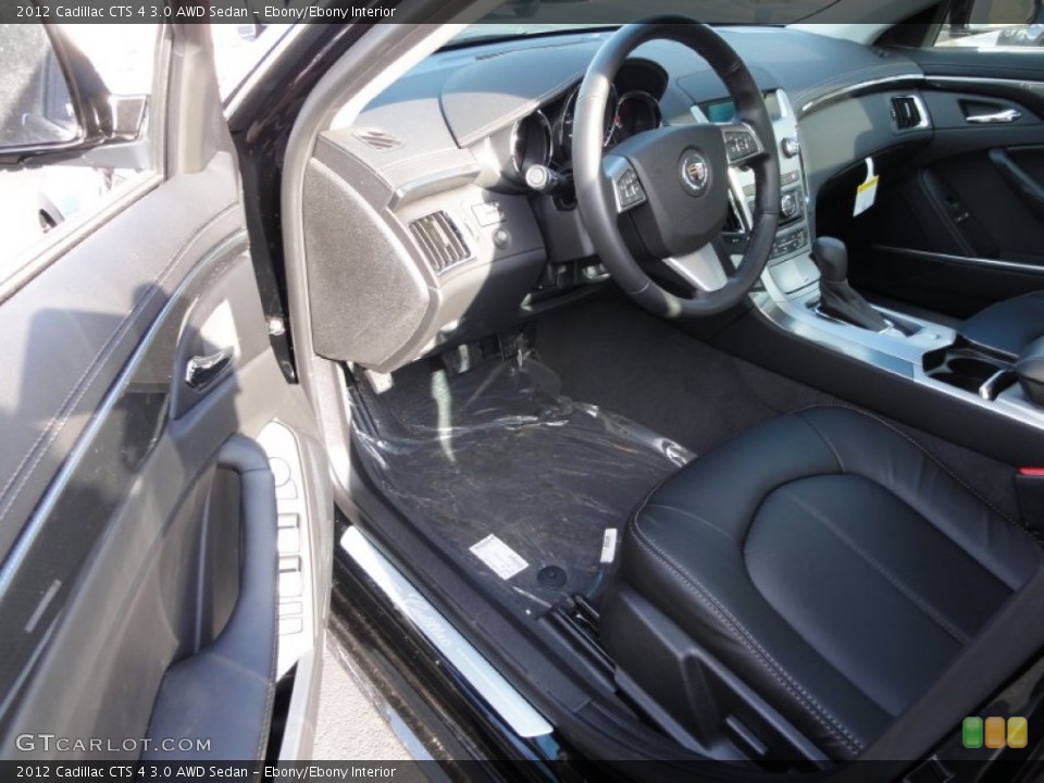 Ebony/Ebony Interior Photo for the 2012 Cadillac CTS 4 3.0 AWD Sedan #58988938