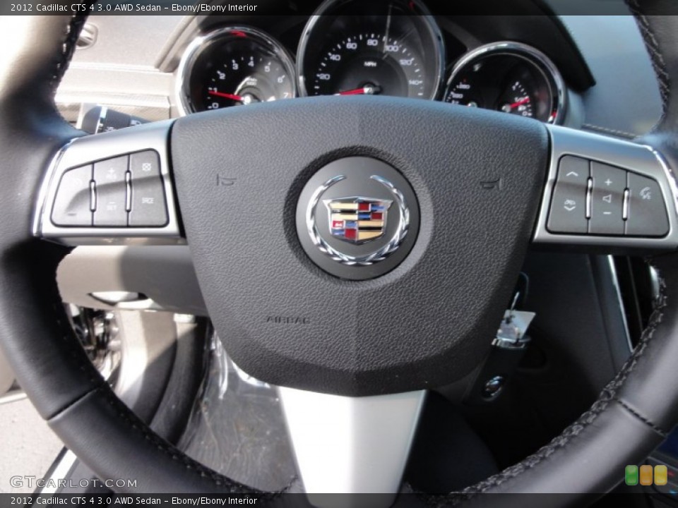 Ebony/Ebony Interior Steering Wheel for the 2012 Cadillac CTS 4 3.0 AWD Sedan #58988998